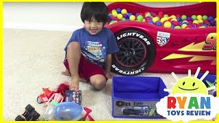 SURPRISE TOYS Giant Ball Pit Challenge with Ryan ToysReview [upl. by Udenihc]