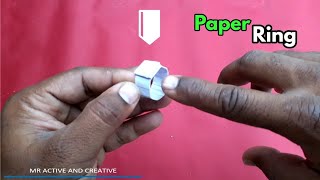 How to Convert Paper into Ring  Origami Paper Ring [upl. by Nnywg]