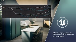 Changing Materials Using Blueprints and UI Widgets in UE4 [upl. by Kerwon]