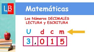 Los Números DECIMALES LECTURA y ESCRITURA ✔👩‍🏫 PRIMARIA [upl. by Aissela]