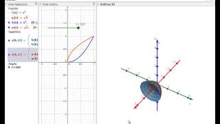 GEOGEBRA VOLUMEN MÉTODO DE ARANDELAS [upl. by Harbird769]