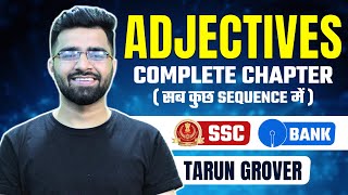 Adjectives  English Grammar for CET SSC CGL CPO CHSL CDS  SBIIBPS POClerk  Tarun Grover [upl. by Jarid]