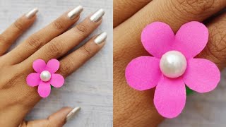 Easy Paper Ring Making • DIY Paper Ring • How To Make Paper Ring • Cute Paper Ring • Beautiful Ring [upl. by Nho965]