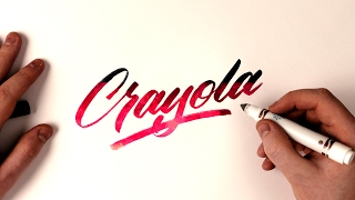 Hand Lettering Tutorial  Crayola Marker Brush Calligraphy 🖌 [upl. by Enitnelav142]