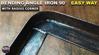 CUTTING AND BENDING ANGLE IRON WITH RADIUS CORNER [upl. by Weissman]