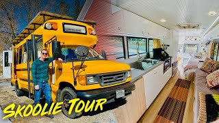 This GORGEOUS DIY Mini Bus Tiny House Will BLOW Your Mind [upl. by Nyleuqcaj797]