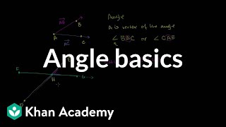 Angle basics  Angles and intersecting lines  Geometry  Khan Academy [upl. by Margo]