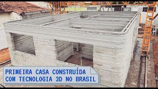 Primeira casa construída com impressão 3D no Brasil [upl. by Nosnar]