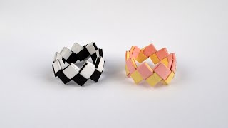 Easy Modular PAPER RING  Origami Tutorial DIY by ColorMania [upl. by Blakeley]