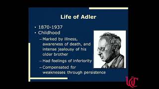 PSYC 5053  Alfred Adler 1302018 [upl. by Erhart161]