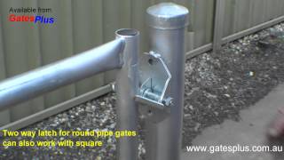 Gate Latch 2 way for round pipe and square [upl. by Ellehcin615]