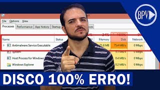 Como Corrigir ERRO DISCO 100 Antimalware Service Executable [upl. by Lizzy]