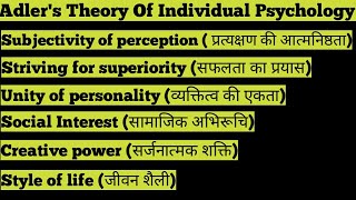 Adlers Theory Of Individual Psychology [upl. by Kulsrud979]