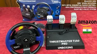 Thrustmaster T150 Pro Racing Wheel Unboxing  Force Feedback PCPS3PS4 Compatible  iVarunKumar [upl. by Nnairet]