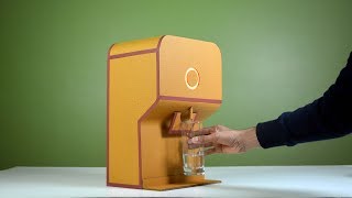 How to Make a Modern Looking Water Dispenser Machine from Cardboard with LED Light [upl. by Ebeneser]