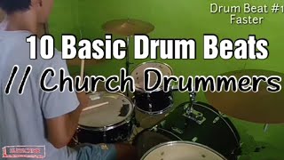 10 Basic Drum Beats  Church Drummers [upl. by Azral]