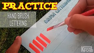 How I Practice in Hand Brush CalligraphyLettering [upl. by Elhsa]