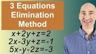 Solving Systems of 3 Equations Elimination [upl. by Deerdre469]