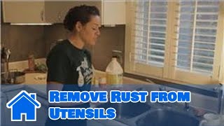 Kitchen Cleaning  How to Remove Rust from Utensils [upl. by Ayanej]