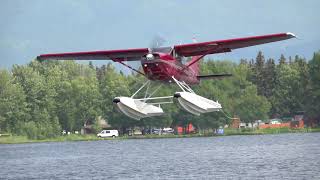 Alaska Seaplanes Taking off Landing amp Flying [upl. by Yelnek]