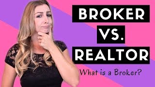 Broker vs Realtor  What is a Broker [upl. by Niamart]