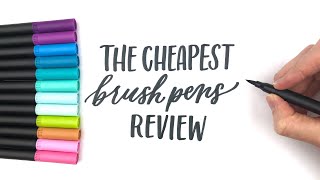 The Cheapest Brush Pens Review [upl. by Anoli649]