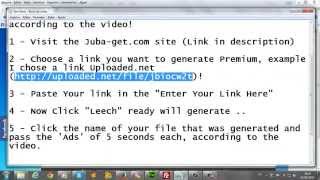 Jubagetcom  Free Premium Link Generator 2023 [upl. by Justina758]