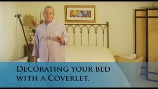 Making your bed with a Coverlet and Duvet Cover wwwverolinenscom [upl. by Moreville]