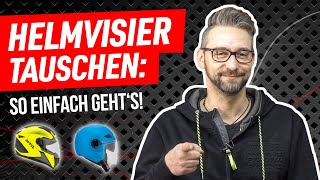 Motorradhelm Visier tauschenwechseln [upl. by Nahtiek]