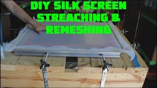 DIY Silk Screen Stretcher  Easy Way To Remesh Silk Screens From Home [upl. by Johnsson]