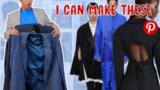 3 easy DIY blazers  Upcycle My Dream Pinterest Wardrobe [upl. by Islaen]