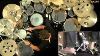 Drummer Thomas Lang Shows How to Play a Double Bass Drum 5stroke Roll [upl. by Iad995]