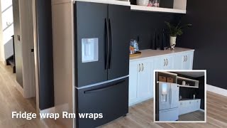 Matte black refrigerator wrap [upl. by Yuji]