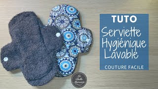 TUTO Couture facile  Serviette Hygiénique Lavable  La Belle Mercerie [upl. by Ozan]