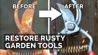 Easiest Way to Restore Rusty Garden Tools [upl. by Onavlis831]