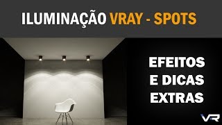 COMO FAZER ILUMINAÇÃO DE SPOTS VRAY SKETCHUP [upl. by Savill]