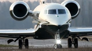 Gorgeous Gulfstream G650 MUSIK TakeOff at Bern Airport [upl. by Nimsaj]