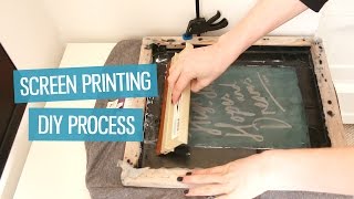 How to screen print tshirts at home DIY method  CharliMarieTV [upl. by Yanaj]