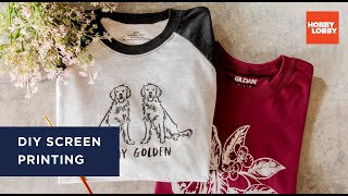 DIY Screen Printing  TShirt Tutorial  Hobby Lobby® [upl. by Gnouhp149]