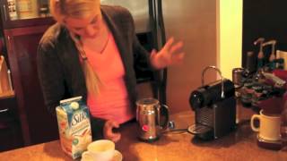 Nespresso Aeroccino Plus Frother Review Frothing Almond Milk [upl. by Shela975]