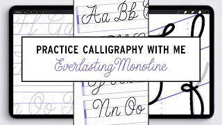 Learn Calligraphy with My FREE Practice Sheets Everlasting Monoline [upl. by Mella]